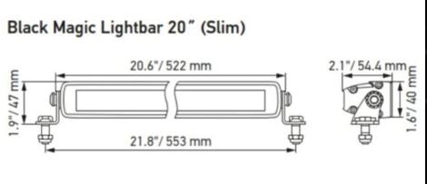 Hella Black Magic LED Slim Light Bar 20’
