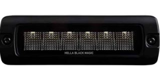Hella Black Magic LED Mini Lightbar 6.2˝ Single Flush Mount (Flood)