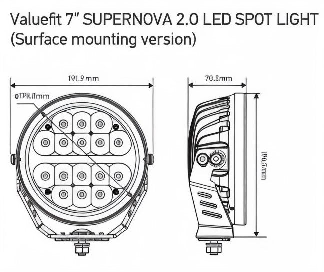 Hella ValueFit Supernova 6" (2 Spotlights + wiring Harness)