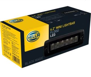 Hella Black Magic LED Mini Lightbar 6.2˝ Single Flush Mount (Flood)