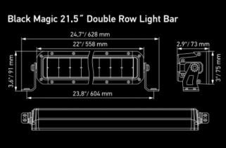 Hella Black Magic Tough LED Double Row Lightbar 21.5˝