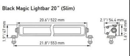 Hella Black Magic LED Slim Light Bar 20’
