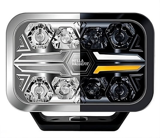 Hella Valuefit Blade Rectangular 9'' Chrome single