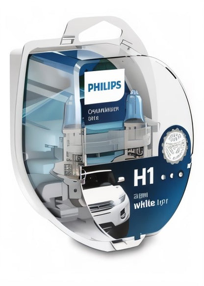 Philips Crystal Vision Ultra H1 + 2 Free Park Light Bulbs