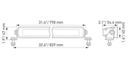 Hella Black Magic LED Slim Light Bar 50’
