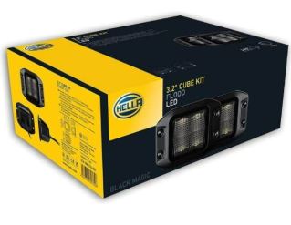 Hella LED Black Magic 3.2" Cube Kit - (Flood/Flush)