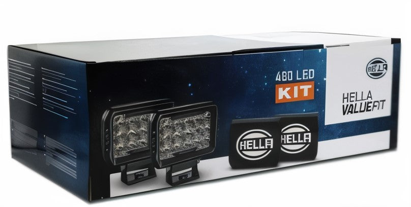 Hella Valuefit 450 LED Kit ECE Approved (2 Spotlights with wiring Harness)
